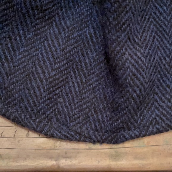 VTG Marshal Field’s Wool Blend Blue & Black Herringbone Button Up L/S Shirt L - Picture 10 of 11